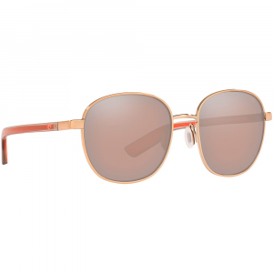 Costa Del Mar Costa Egret Rose Gold Sunglasses w/Copper Silver Mirror 580G Lenses 06S4005-40050455