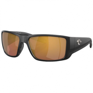 Costa Del Mar Costa Blackfin Pro Matte Black Frame Sunglasses w/Gold Mirror 580G Lenses 06S9078-90781460