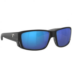 Costa Del Mar Costa Tuna Alley Pro Matte Black Sunglasses w/Blue Mirror 580G Lenses 06S9105-91050160