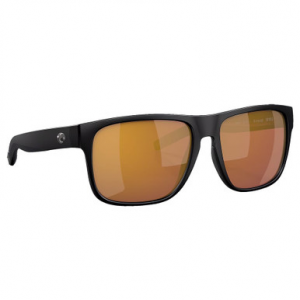 Costa Del Mar Costa Spearo XL Matte Black Frame Sunglasses w/Gold Mirror 580G Lenses 06S9013-90131759