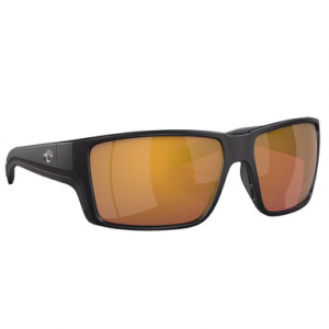 Costa Del Mar Costa Reefton Pro Matte Black (AP WK5) Frame Sunglasses w/Gold Mirror 580G Lenses 06S9080-90801463