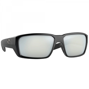 Costa Del Mar Costa Fantail Pro Matte Black Sunglasses w/Sunrise Silver Mirror 580G Lenses 06S9079-90790560 in Gray Silver Mirror 580G