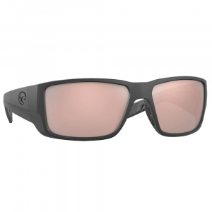 Costa Del Mar Costa Blackfin Pro Matte Black Sunglasses w/Sunrise Silver Mirror 580G Lenses 06S9078-90780560 in Copper Silver Mirror 580G
