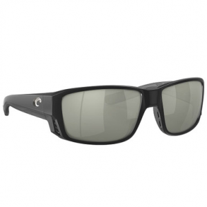 Costa Del Mar Costa Tuna Alley Pro Matte Black Sunglasses w/Gray Silver Mirror 580G Lenses 06S9105-91050460