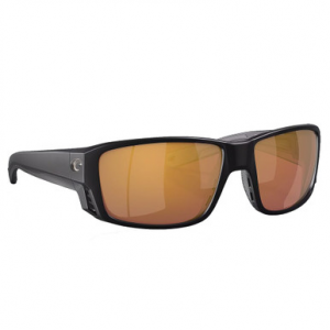 Costa Del Mar Costa Tuna Alley Pro Matte Black Frame Sunglasses w/Gold Mirror 580G Lenses 06S9105-91051460