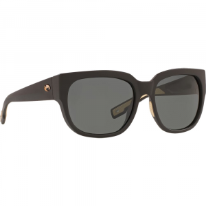 Costa Del Mar Costa Waterwoman II Matte Black Sunglasses w/Copper Silver Mirror 580G Lenses 06S9004-90040958 in Gray 580G