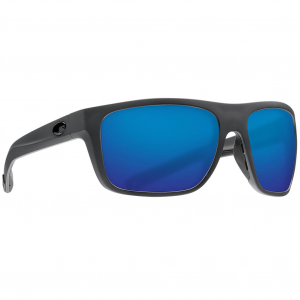 Costa Del Mar Costa Broadbill Matte Gray Frame Sunglasses w/Green Mirror 580G Lenses 06S9021-90213661 in Blue Mirror 580G