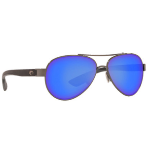 Costa Del Mar Costa Loreto Gunmetal w/Black Temples Frame Sunglasses w/ Blue Mirror 580G Lenses LR-22-OBMGLP