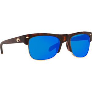 Costa Del Mar Costa Pawleys Shiny Retro Tortoise Frame Sunglasses w/ Blue Mirror 580G Lenses PW-66-OBMGLP