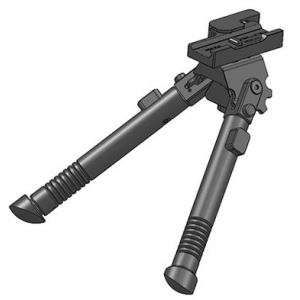 TRT Tactical Bipod, +/- 25deg cant, QD, rubber feet BP-QD-R
