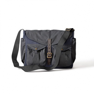 Filson Game Bag Messenger Navy/Orange in Navy/blaze Orange