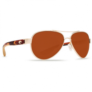 Costa Del Mar Costa Loreto Rose Gold Frame w/Tortoise Temples Frame Sunglasses w/Copper 580G Lenses 06S4006-40062056