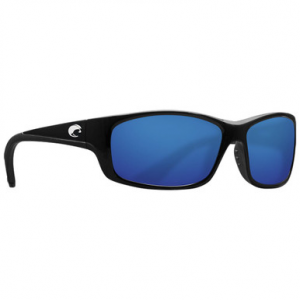 Costa Del Mar Costa Jose Shiny Black Frame Sunglasses w/Blue Mirror 580G Lenses 06S9023-90232062