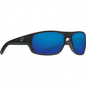 Costa Del Mar Costa Tico Matte Black Frame Sunglasses w/Blue Mirror 580G Lenses 06S9036-90361760