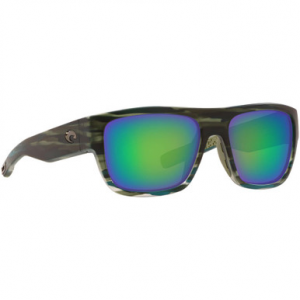 Costa Del Mar Costa Sampan Matte Reef Frame Sunglasses w/Green Mirror 580G Lenses 06S9033-90333160