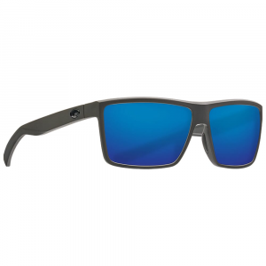Costa Del Mar Costa Rinconcito Matte Gray Frame Sunglasses w/Green Mirror 580G Lenses 06S9016-90162560 in Blue Mirror 580G