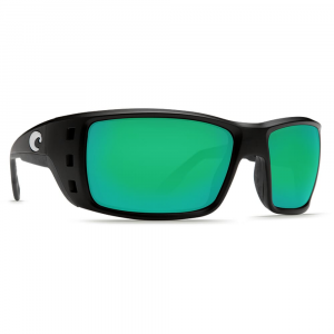 Costa Del Mar Costa Permit Matte Black Frame Sunglasses w/Green Mirror 580G Lenses 06S9022-90222062