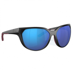 Costa Del Mar Costa Mayfly Black Frame Sunglasses w/Blue Mirror 580G Lenses 06S9110-91100158