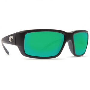 Costa Del Mar Costa Fantail Matte Black Frame Sunglasses w/Green Mirror 580G Lenses 06S9006-90063959