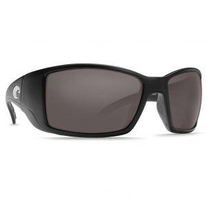 Costa Del Mar Costa Blackfin Matte Black Frame Sunglasses w/Blue Mirror 580P Lenses 06S9014-90140762 in Gray 580P
