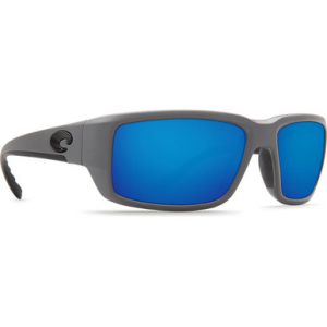 Costa Del Mar Costa Fantail Matte Gray Frame Sunglasses w/Blue Mirror 580G Lenses 06S9006-90065159
