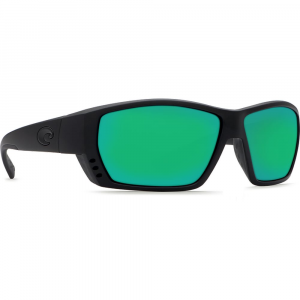Costa Del Mar Costa Tuna Alley Blackout Frame Sunglasses w/Blue Mirror 580P Lenses 06S9009-90090462 in Green Mirror 580G