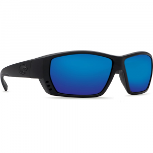 Costa Del Mar Costa Tuna Alley Blackout Frame Sunglasses w/Blue Mirror 580P Lenses 06S9009-90090462