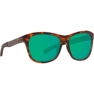 Costa Del Mar Costa Vela Shiny Tortoise Frame Sunglasses w/ Green Mirror 580G Lenses VLA-10-OGMGLP
