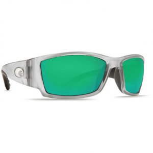 Costa Del Mar Costa Corbina Silver Frame Sunglasses w/Green Mirror 580G Lenses 06S9057-90571962