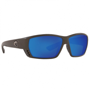 Costa Del Mar Costa Tuna Alley Steel Gray Metallic Frame Sunglasses w/Blue Mirror 580G Lenses 06S9009-90093162