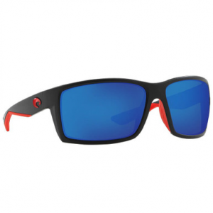 Costa Del Mar Costa Reefton Race Black Frame Sunglasses w/Blue Mirror 580G Lenses 06S9007-90072564