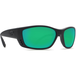 Costa Del Mar Costa Fisch Blackout Frame Sunglasses w/Green Mirror 580G Lenses 06S9054-90541264