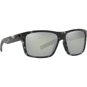 Costa Del Mar Costa Slack Tide - Ocearch Shiny Tiger Shark Frame Sunglasses w/ Gray Silver Mirror 580G Lenses SLT-192OC-OSGGLP