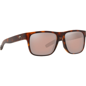 Costa Del Mar Costa Spearo Matte Tortoise Frame Sunglasses w/ Copper Silver Mirror 580G Lenses SPO-191-OSCGLP