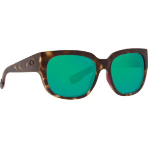 Costa Del Mar Costa Waterwoman Matte Shadow Tortoise Frame Sunglasses w/ Green Mirror 580G Lenses WTW-249-OGMGLP