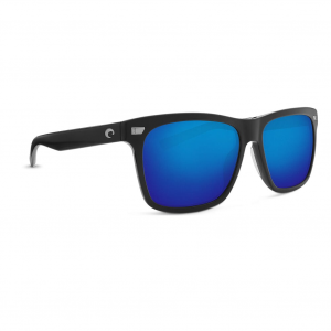 Costa Del Mar Costa Aransas Matte Black Frame Sunglasses w/Blue Mirror 580G Lenses 06S2005-20050258