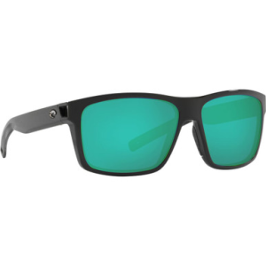 Costa Del Mar Costa Slack Tide Shiny Black Frame Sunglasses w/ Green Mirror 580G Lenses SLT-11-OGMGLP