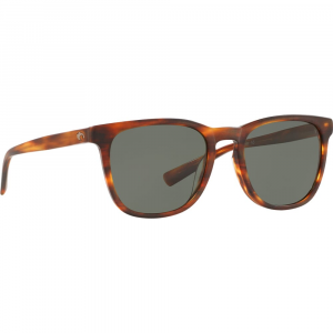 Costa Del Mar Costa Sullivan Matte Tortoise Sunglasses w/Gray Silver Mirror 580G Lenses 06S2002-20020752 in Gray 580G