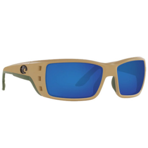 Costa Del Mar Costa Permit Sand Frame Sunglasses w/ Blue Mirror 580G Lenses PT-248-OBMGLP