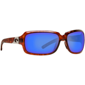 Costa Del Mar Costa Isabela Tortoise Frame Sunglasses w/ Blue Mirror 580G Lenses IB-10-OBMGLP
