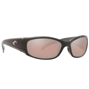 Costa Del Mar Costa Hammerhead Silver Teak Frame Sunglasses w/ Copper Silver Mirror 580G Lenses HH-28-OSCGLP