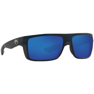 Costa Del Mar Costa Motu Black Teak Frame Sunglasses w/Blue Mirror 580G Lenses 06S9055-90551458