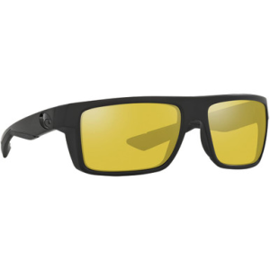 Costa Del Mar Costa Motu Blackout Frame Sunglasses w/ Sunrise Silver Mirror 580G Lenses MTU-01-OSSGLP