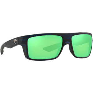 Costa Del Mar Costa Motu Black Teak Frame Sunglasses w/ Green Mirror 580G Lenses MTU-111-OGMGLP