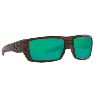 Costa Del Mar Costa Rafael Olive Teak Frame Sunglasses w/ Green Mirror 580G Lenses RFL-110-OGMGLP