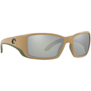 Costa Del Mar Costa Blackfin Sand Frame Sunglasses w/ Gray Silver Mirror 580G Lenses BL-248-OSGGLP