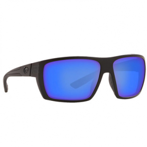 Costa Del Mar Costa Hamlin Blackout Frame Sunglasses w/ Blue Mirror 580G Lenses HL-01-OBMGLP