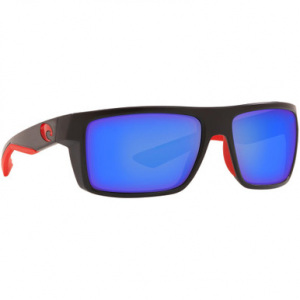 Costa Del Mar Costa Motu Race Black Frame Sunglasses w/ Blue Mirror 580G Lenses MTU-197-OBMGLP