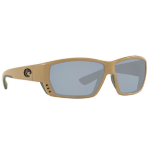 Costa Del Mar Costa Tuna Alley Sand Frame Sunglasses w/ Gray Silver Mirror 580G Lenses TA-248-OSGGLP
