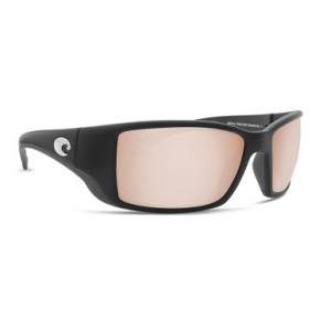 Costa Del Mar Costa Blackfin Matte Black Frame Sunglasses w/ Copper Silver Mirror 580G Lenses BL-11-OSCGLP